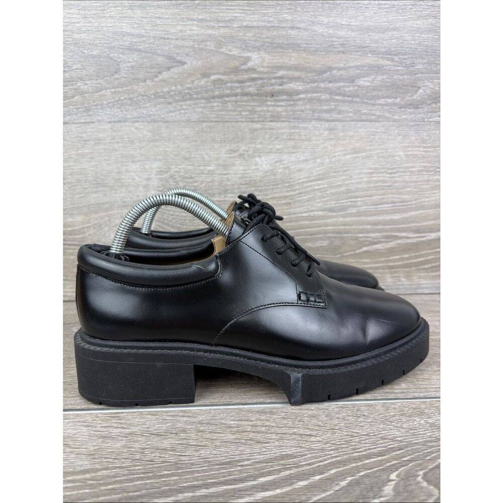 Coach Lyla Platforms Derby Oxford Women’s Sz 9.5B/EU 40 Black Leather Shoes